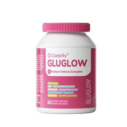 Cozycity GluGlow Radiant Defense Complex – Skin Brightening & Antioxidant Support, 60 Capsules