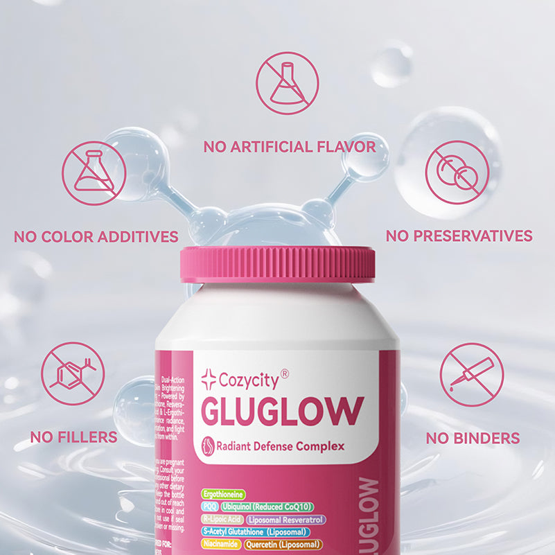 Cozycity GluGlow Radiant Defense Complex – Skin Brightening & Antioxidant Support, 60 Capsules