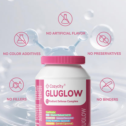 Cozycity GluGlow Radiant Defense Complex – Skin Brightening & Antioxidant Support, 60 Capsules