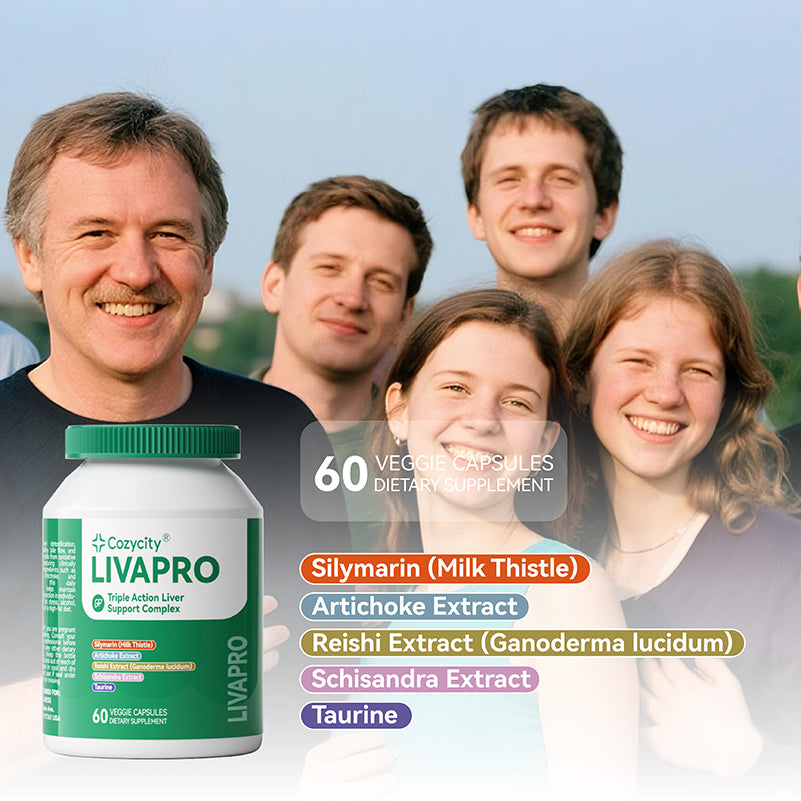 Cozycity Livapro Triple-Action Liver Support Complex – Daily Liver Health & Metabolism Support, 60 Capsules