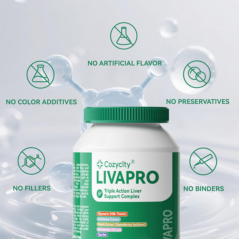 Cozycity Livapro Triple-Action Liver Support Complex – Daily Liver Health & Metabolism Support, 60 Capsules