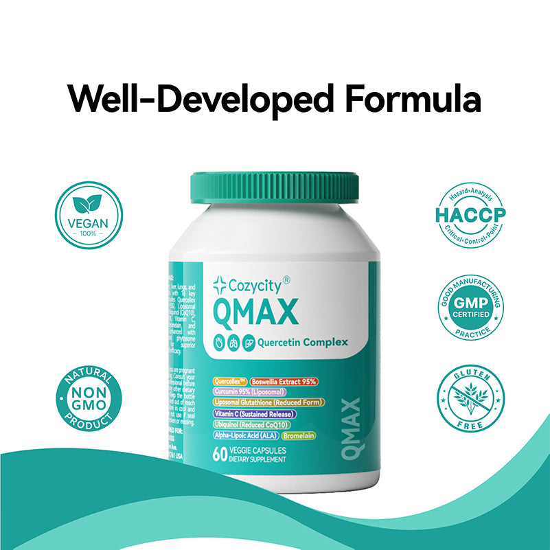 Cozycity Q-Max Quercetin Complex – Respiratory & Whole-Body Wellness Support, 60 Capsules