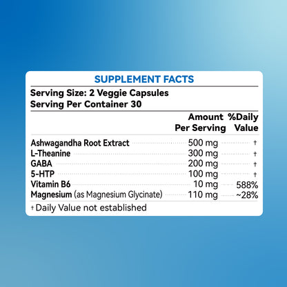 Cozycity CALVIA Triple-Action Mood Balance Complex – Stress Response & Calm Focus Support, 60 Capsules