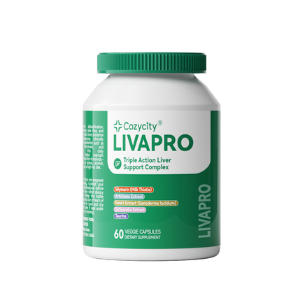 Cozycity LIVAPRO Triple-Action Liver Support Complex – Daily Liver Health & Metabolism Support, 60 Capsules